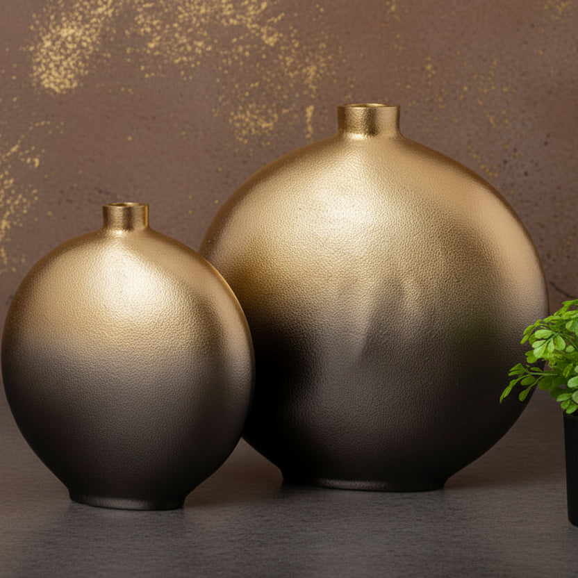 Metal Vase Set Of Two