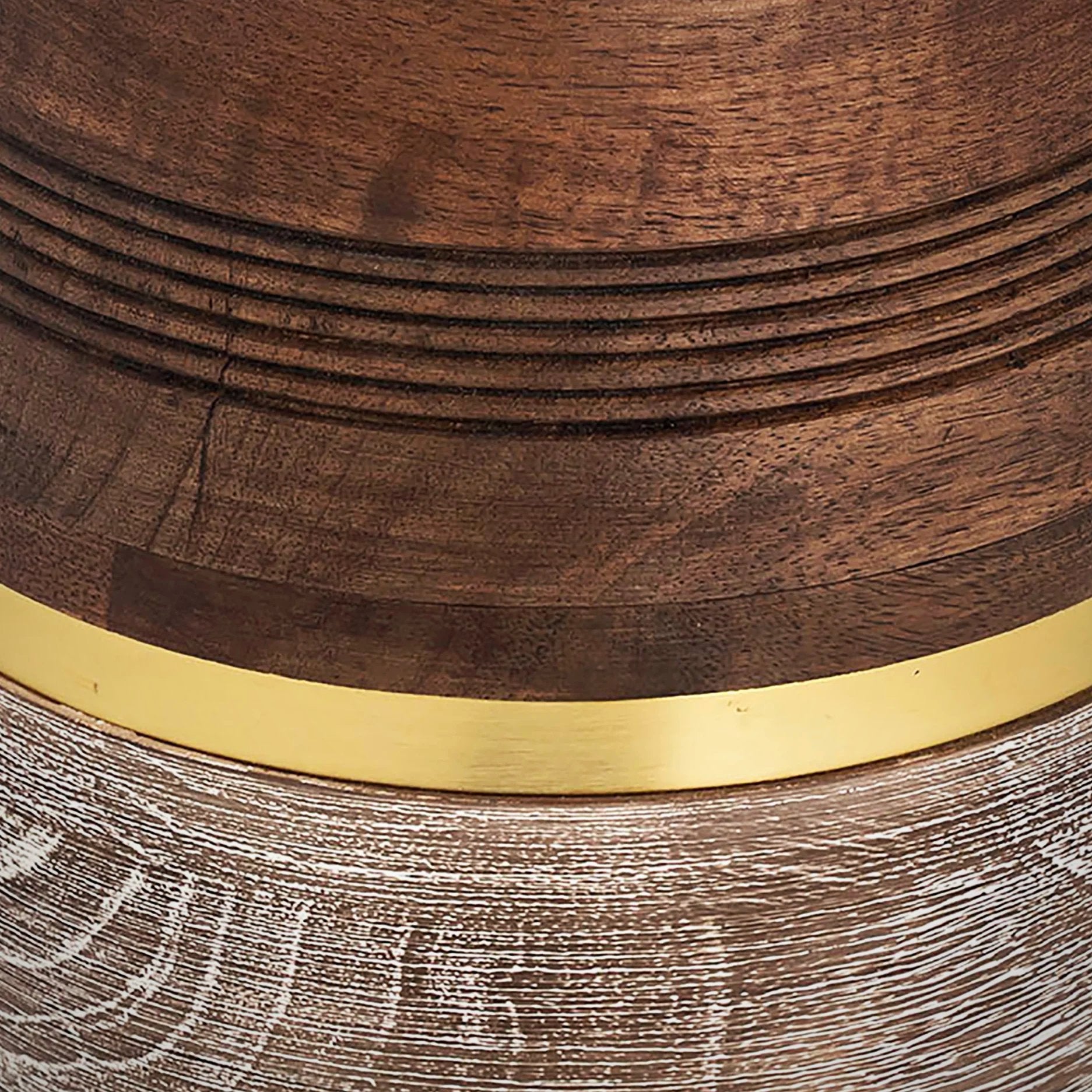 Large Two-Toned Mango Wood Vase