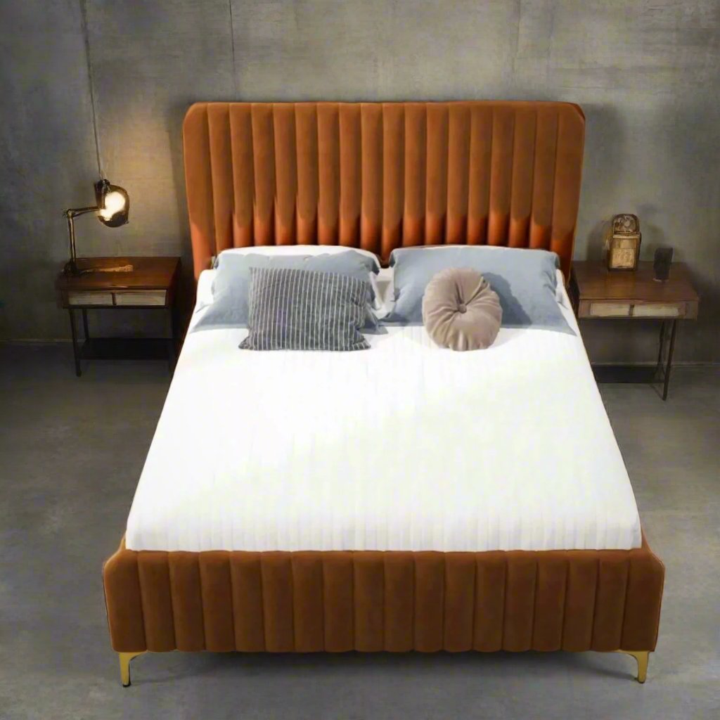 Crawford Queen Bed Cognac