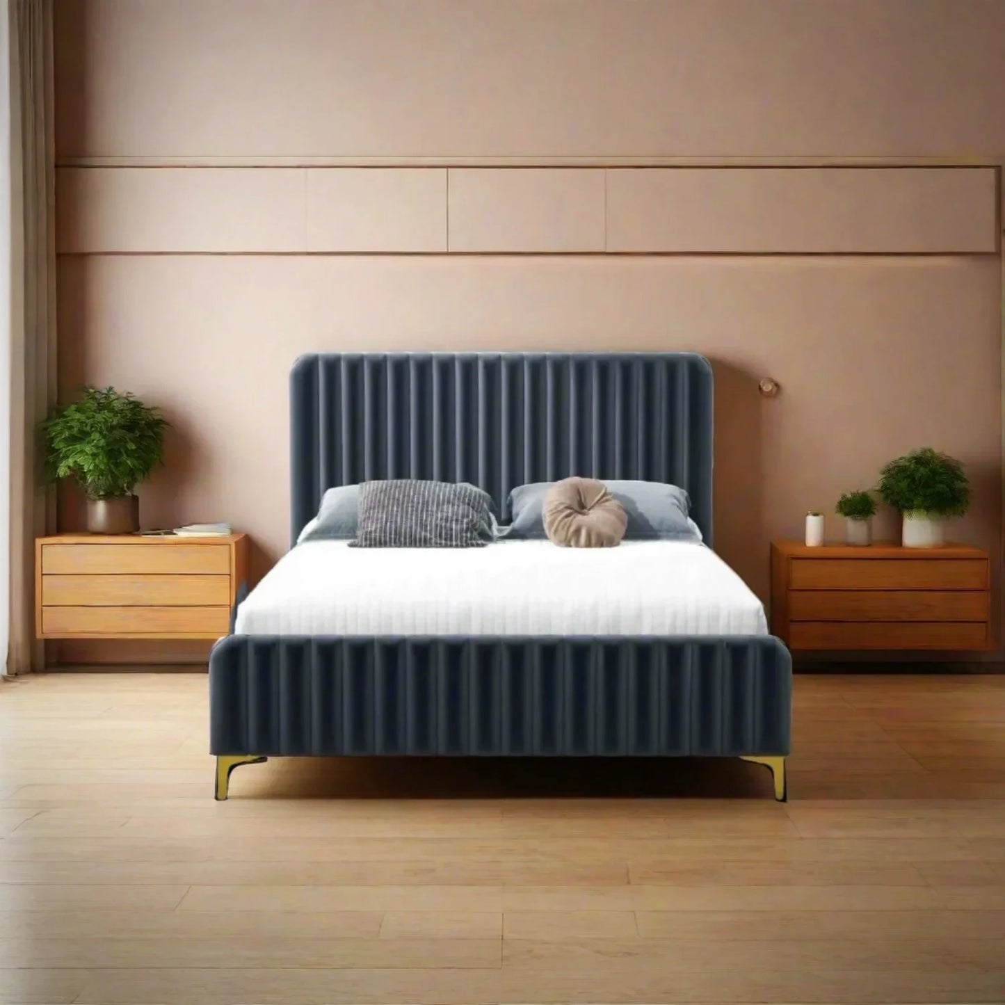 Cama Queen Crawford Gris