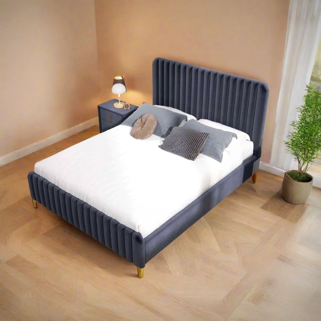 Crawford Queen Bed Grey