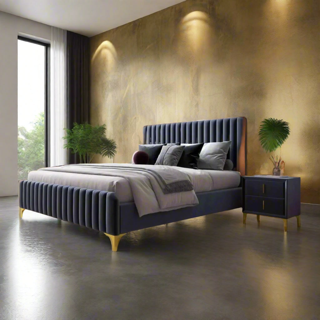 Crawford Queen Bed Grey