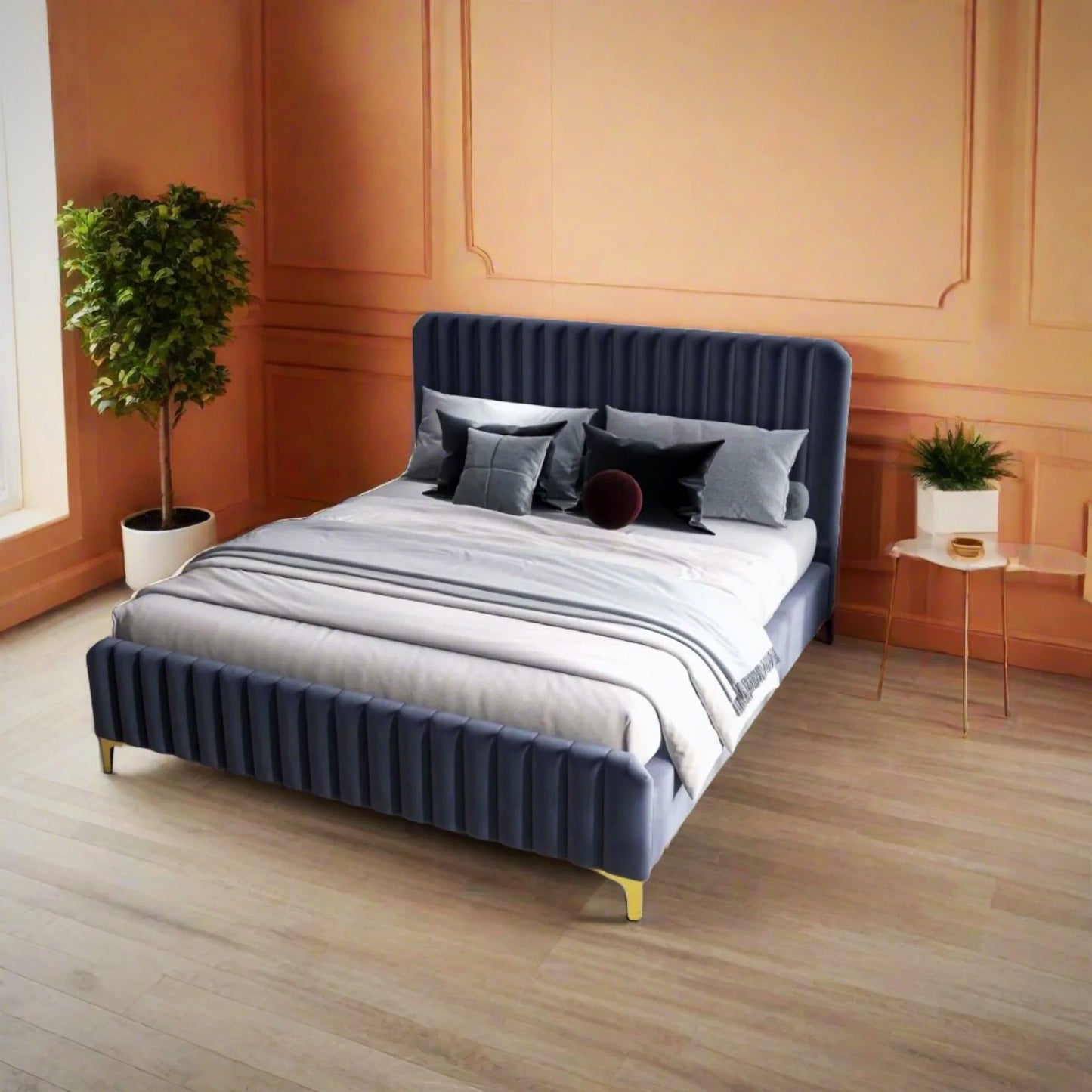 Cama Queen Crawford Gris