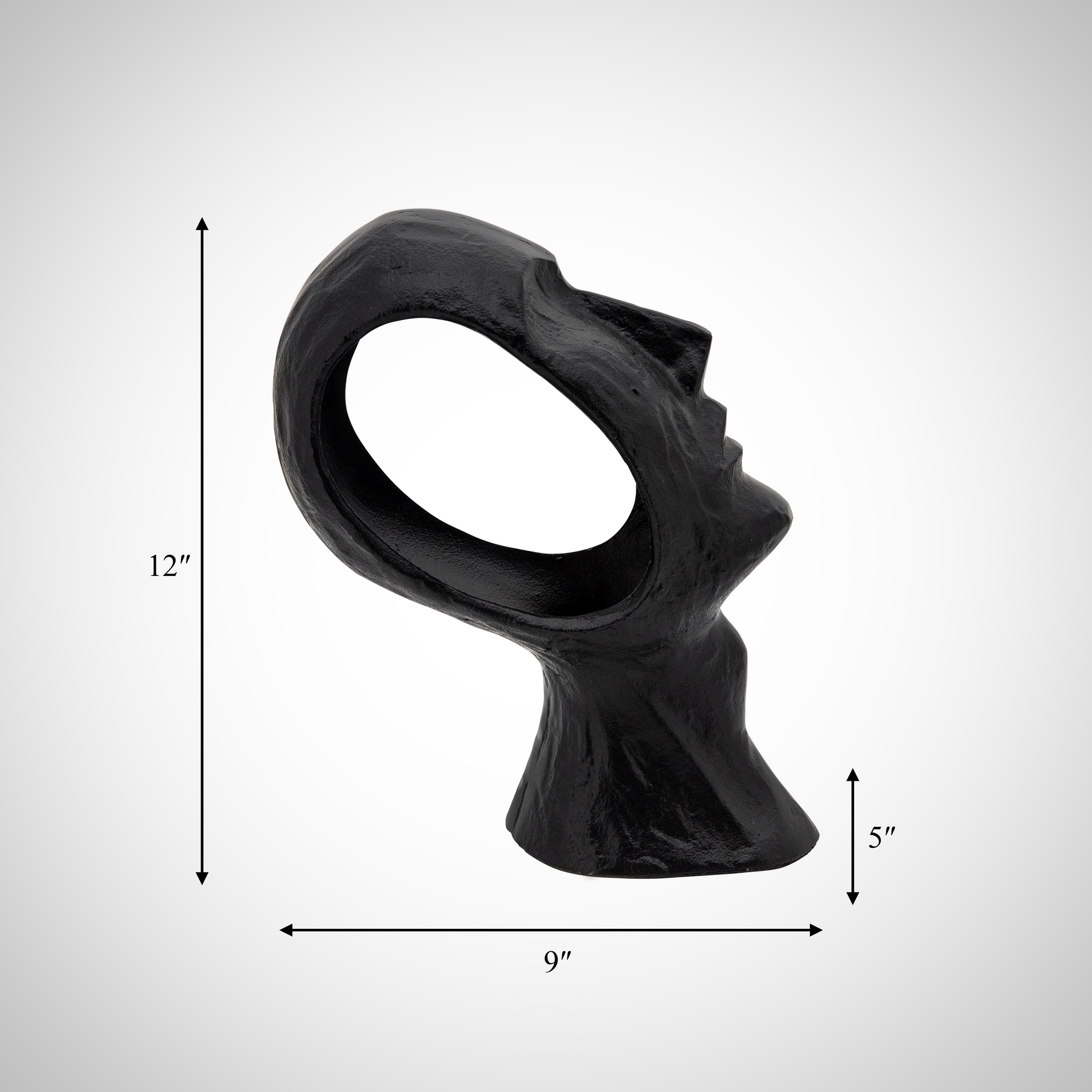 11" Metal Face Deco, Black