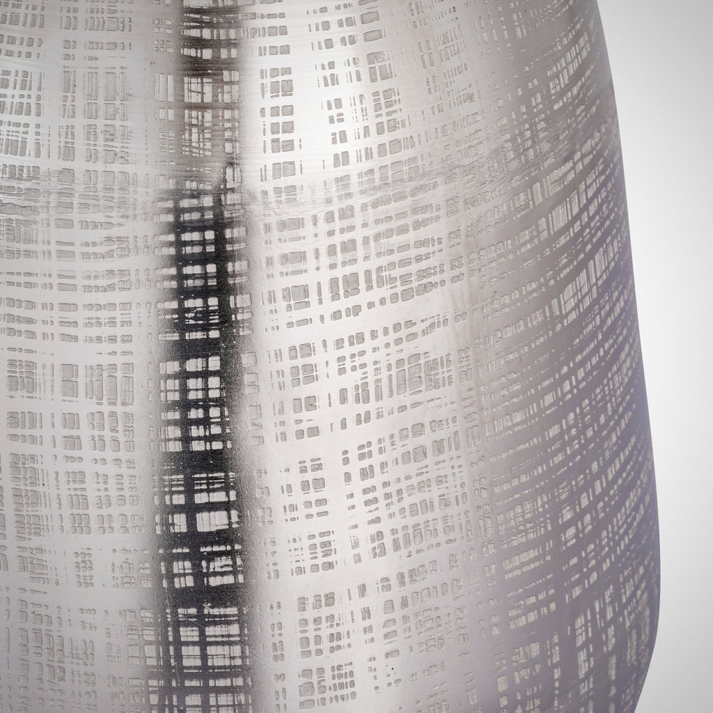 Large Silver and Metal Vase