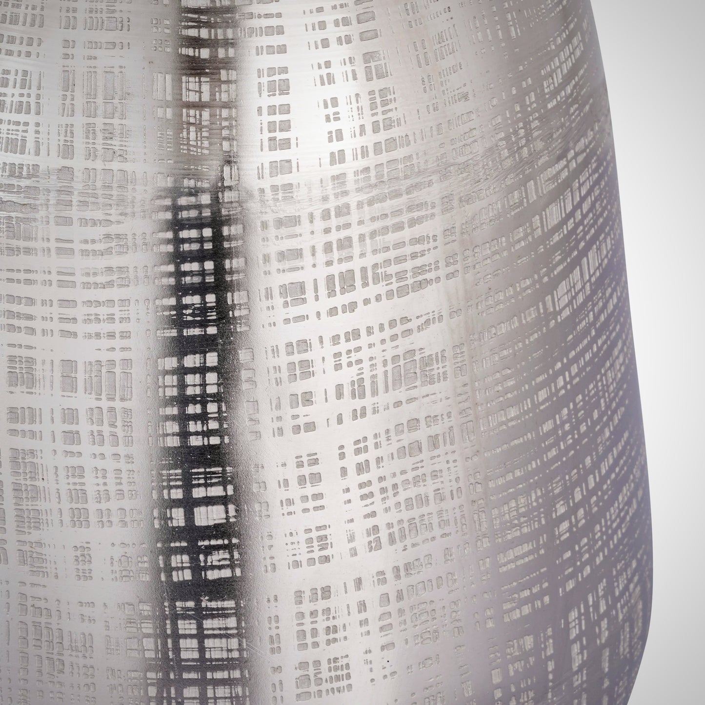 Large Silver and Metal Vase
