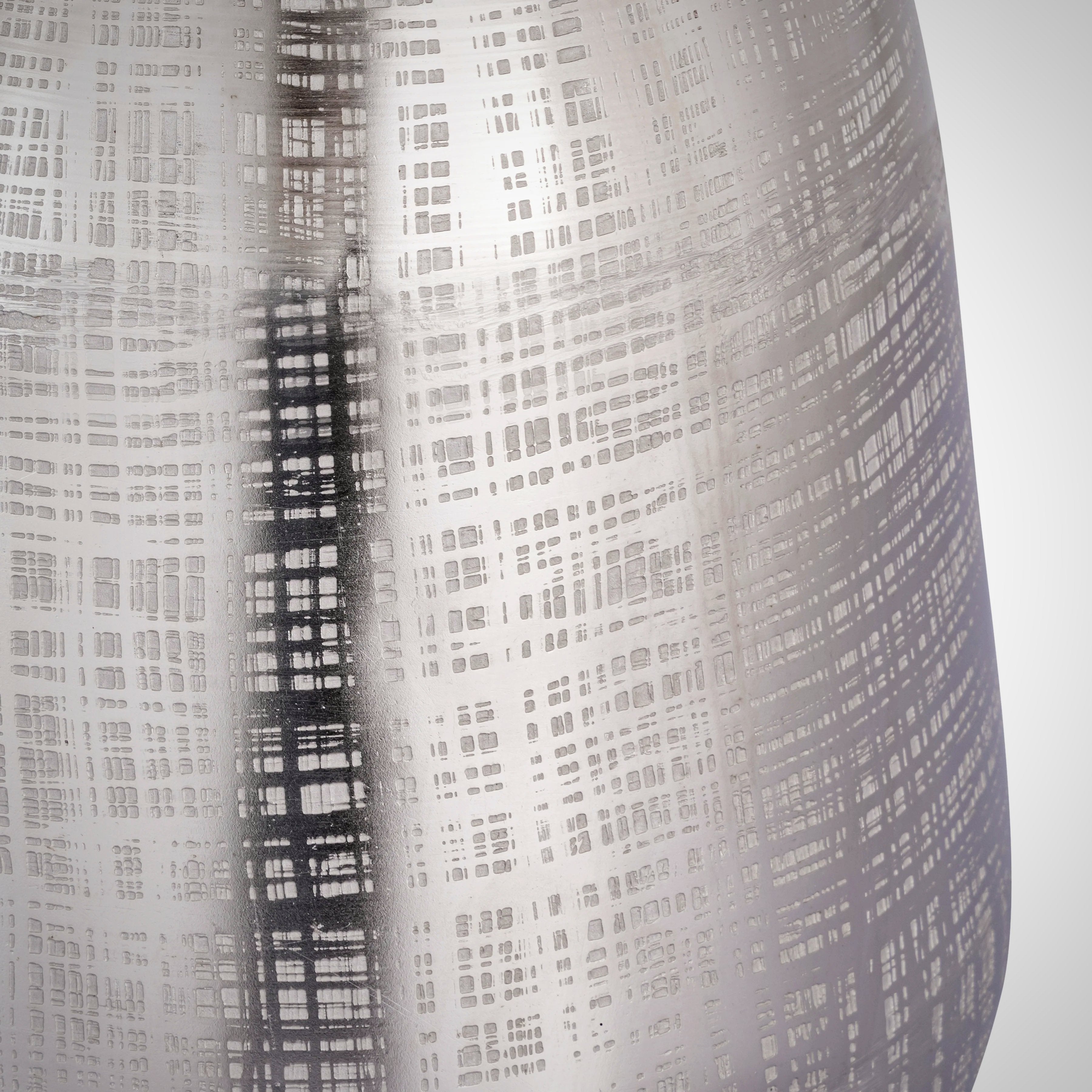 Large Silver and Metal Vase