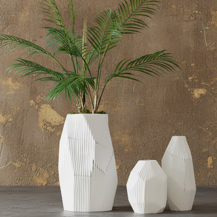 Large Frosted Glass Vase