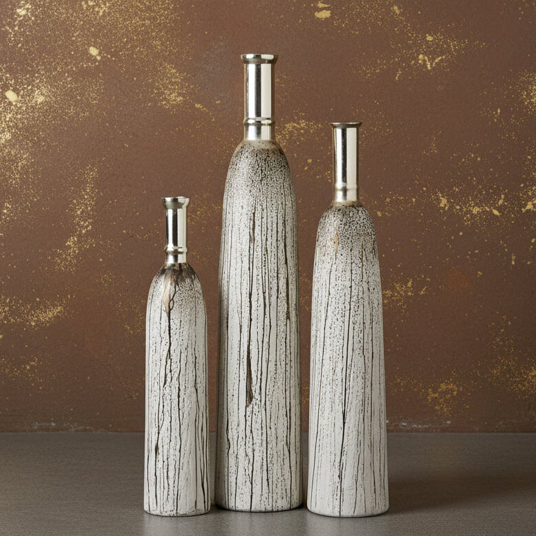 Glass Vase Bottles Set of Three