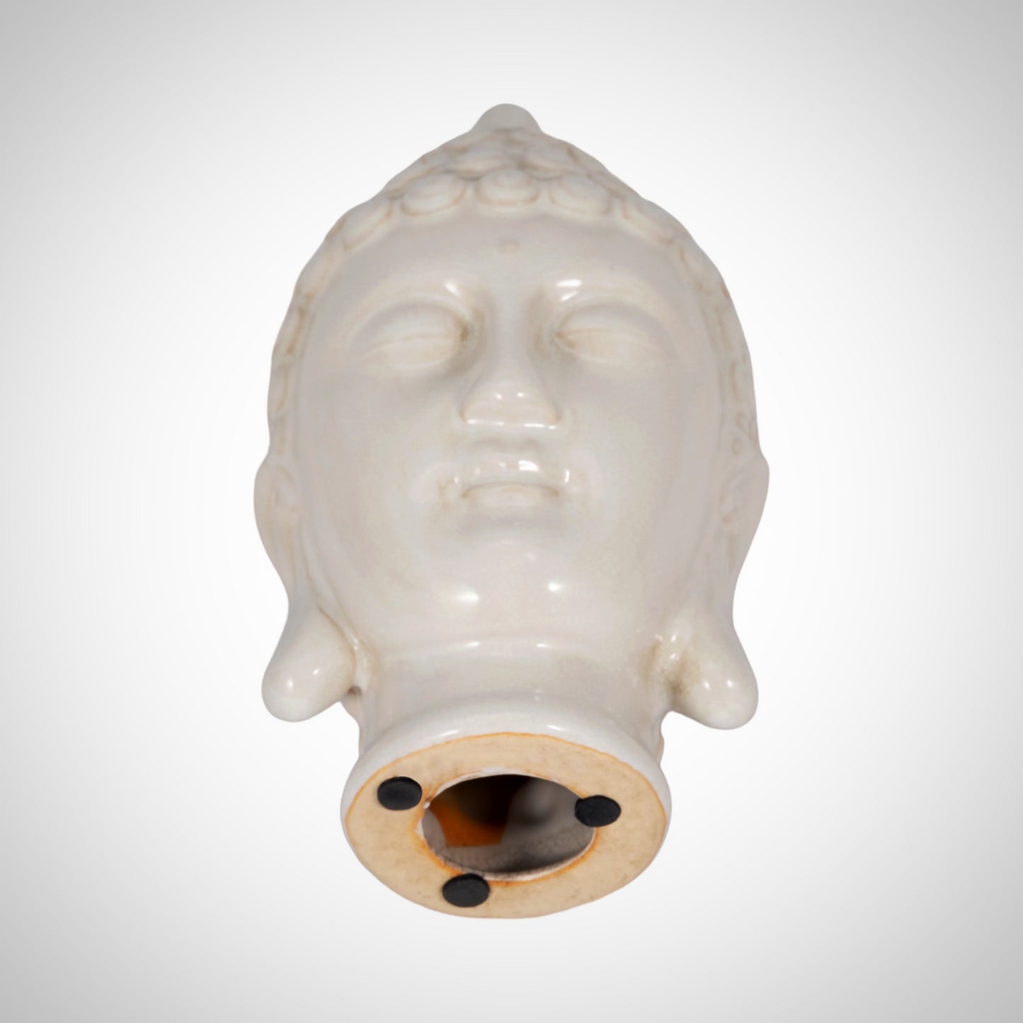 White Ceramic Buddha Head