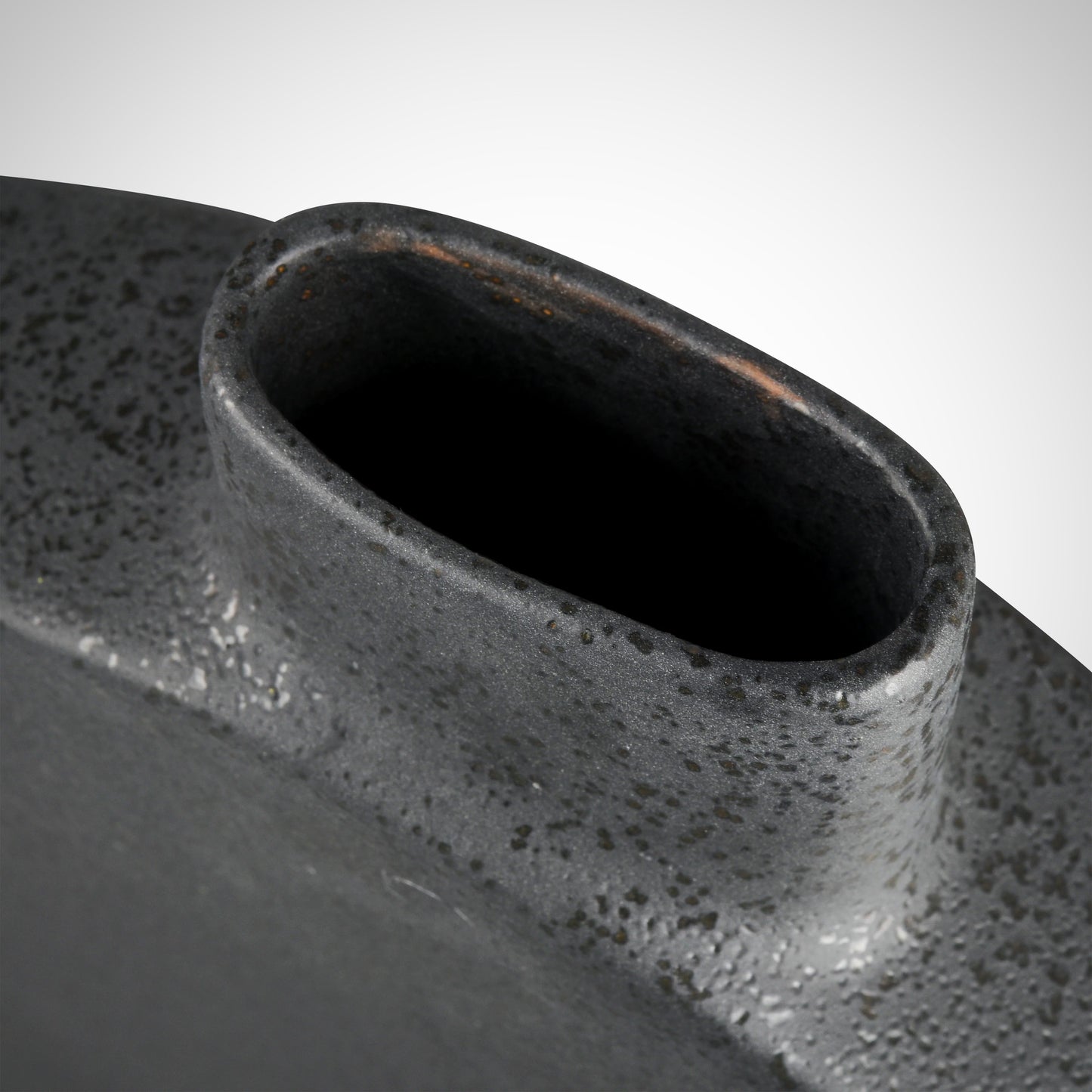 Large Vase Black Earthenware