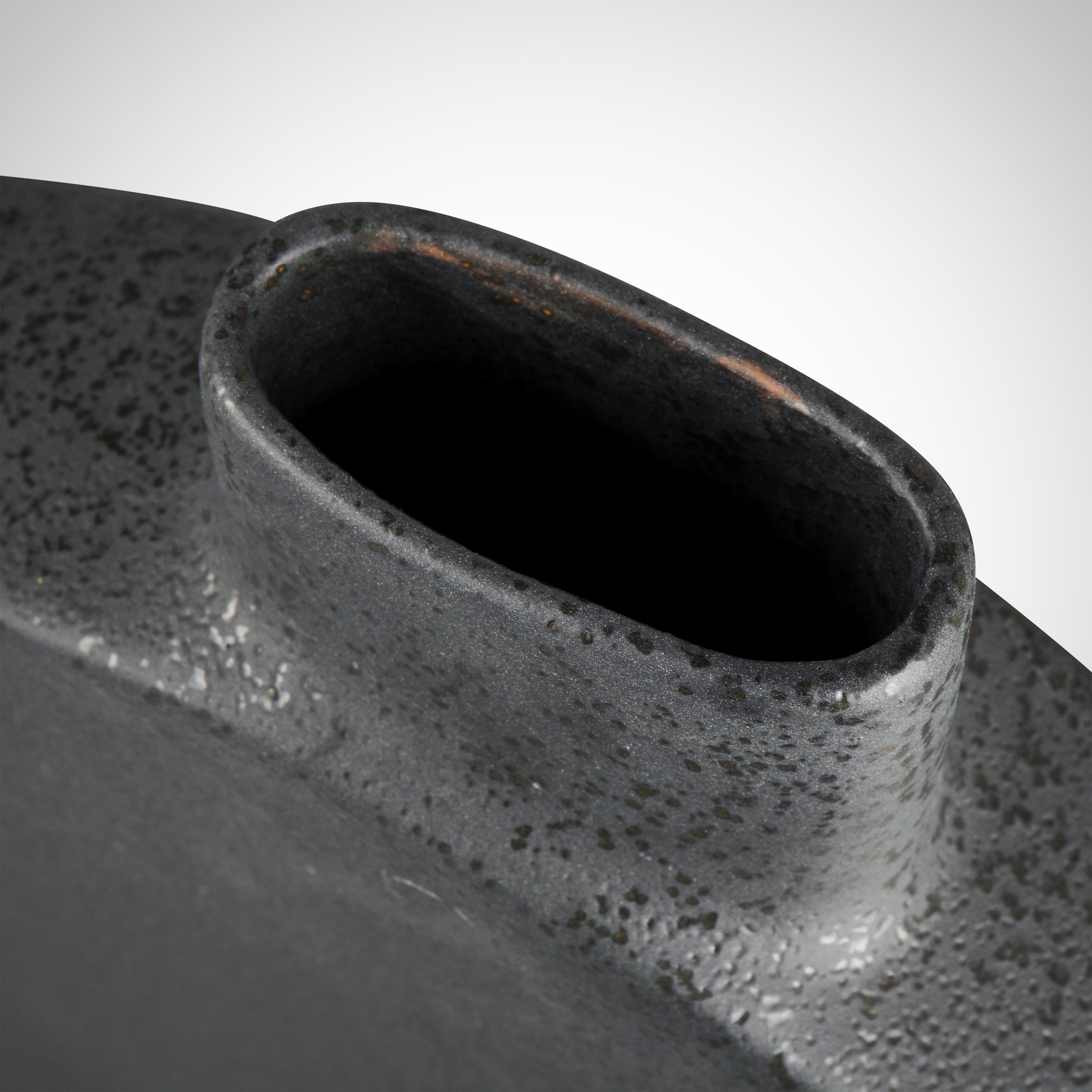 Large Vase Black Earthenware