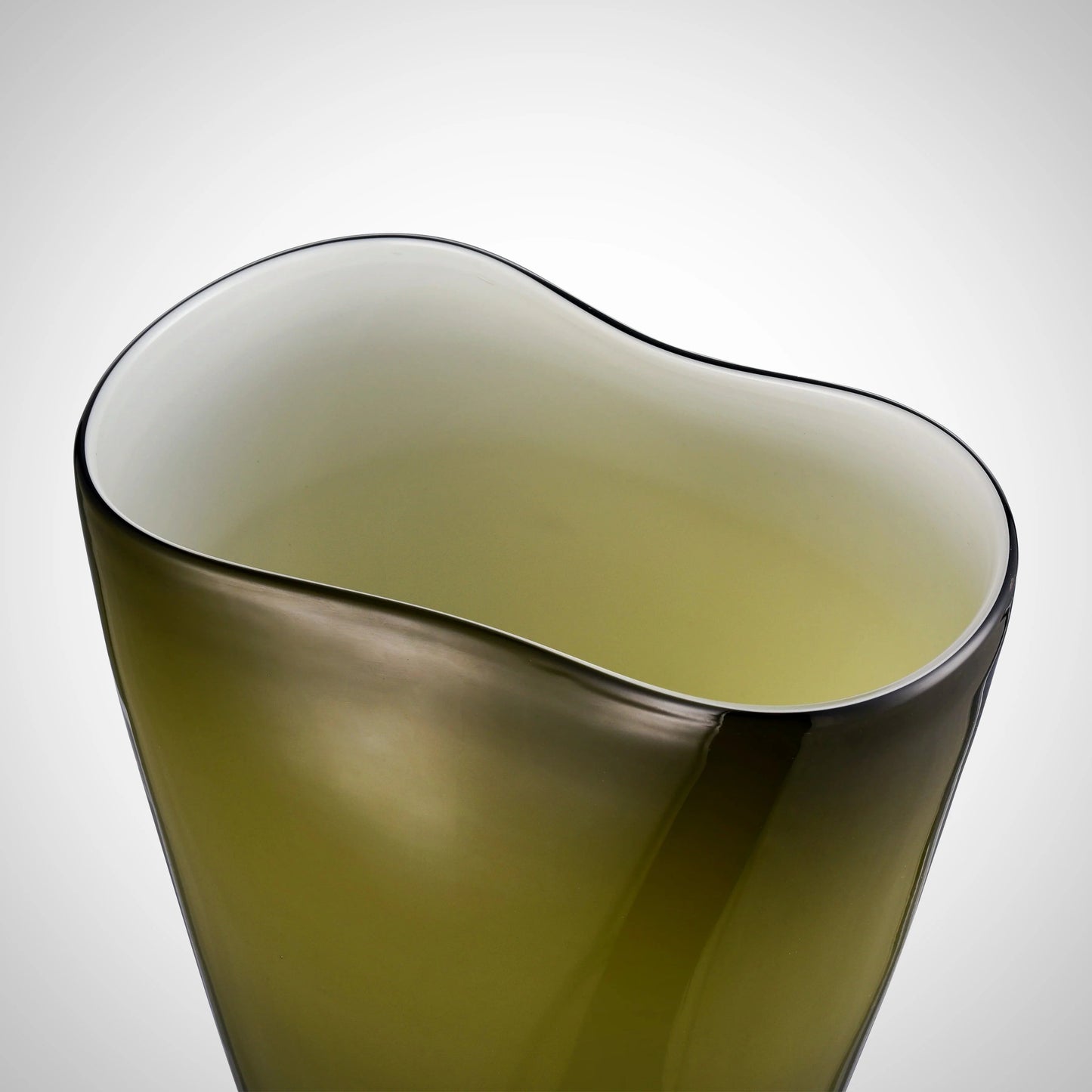 Olive Glass Vase