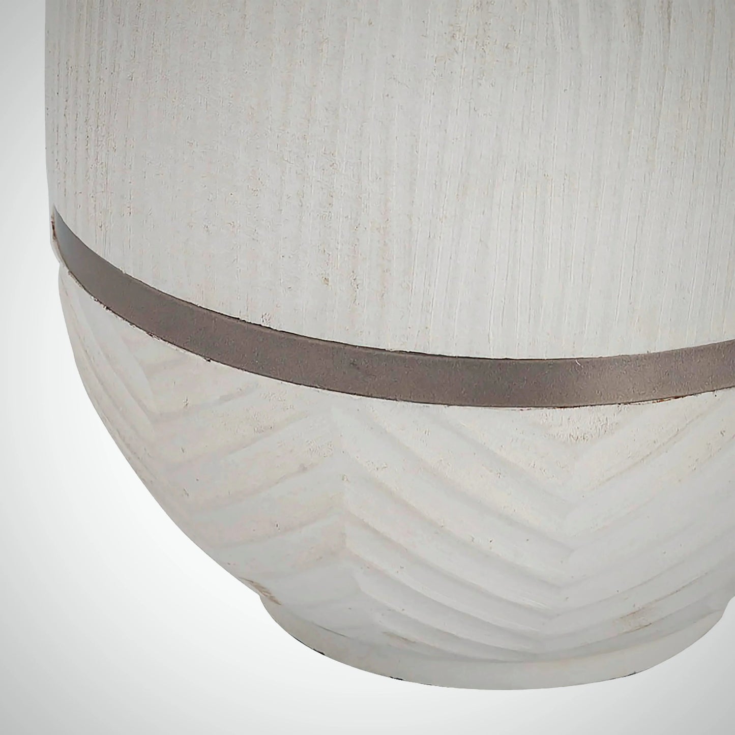 Wood And Metal Vase