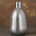 Large Silver and Metal Vase