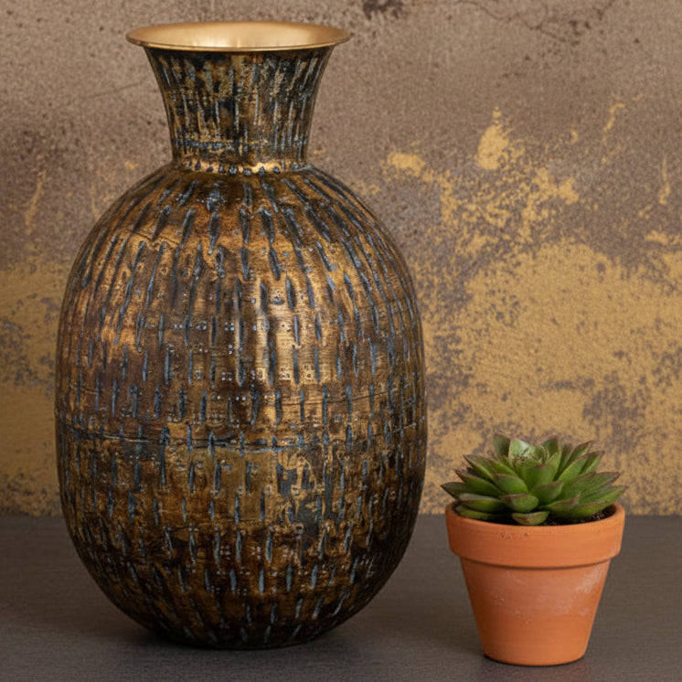 Large Metal Vase