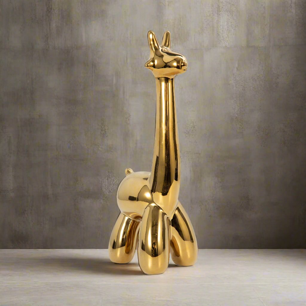 Gold Giraffe Balloon Animal